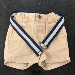 The Children's Place Tan Shorts with Navy Belt